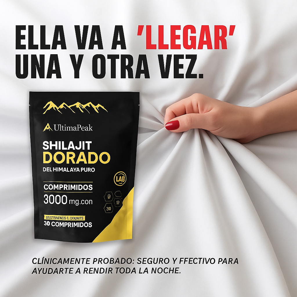 Shilajit Fuerza Total | Más energía, resistencia y vitalidad real en un solo comprimido diario.