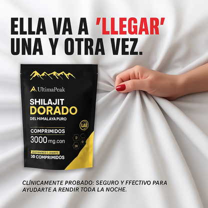 Shilajit Fuerza Total | Más energía, resistencia y vitalidad real en un solo comprimido diario.